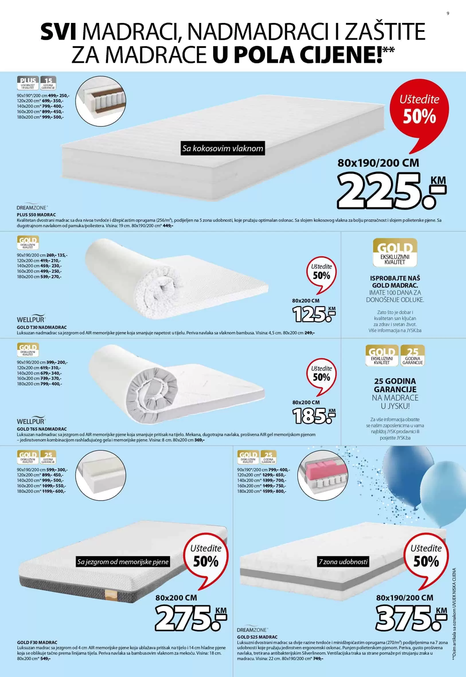 Jysk akcijski katalog. letak. snizeno. snizenje. popust. usteda. usteda novca.