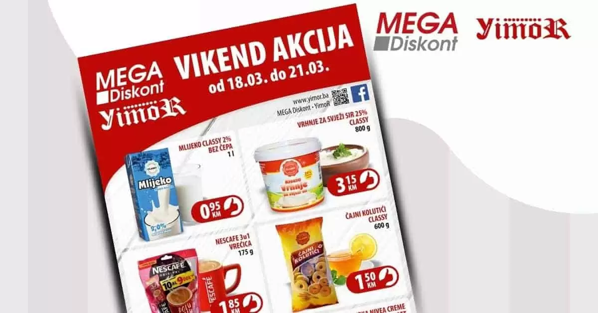 yimor mega diskont vikend akcija. vikend sniyenje.