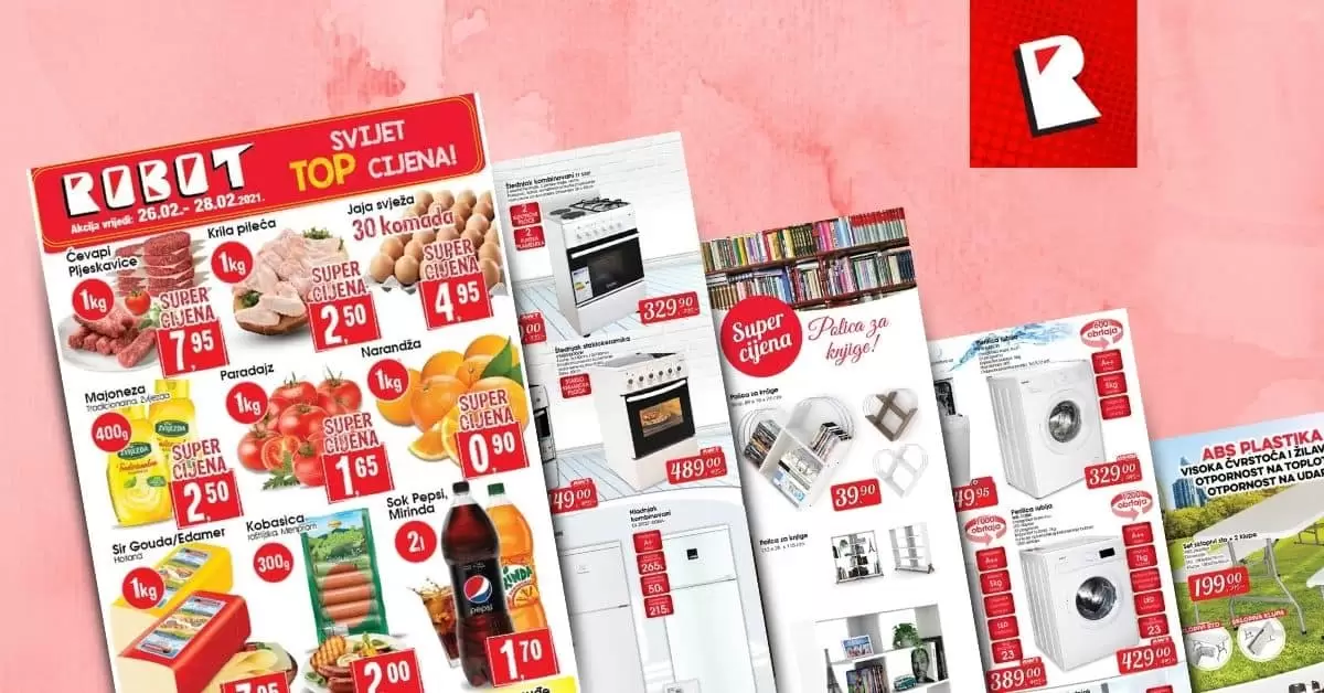 Robot akcijski katalog. robot katalog. kataloska akcija. snizenje. popust.