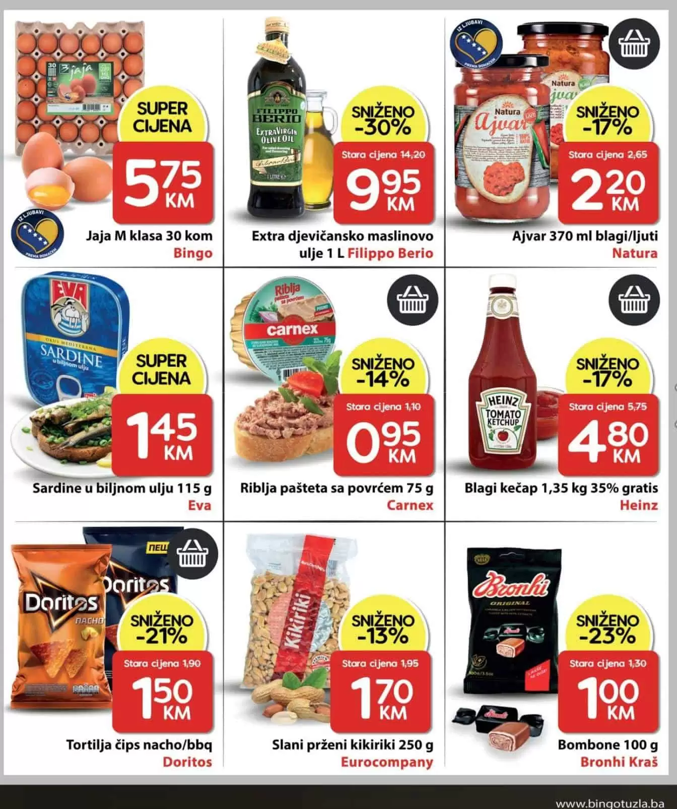 Bingo super akcija. bingo kljad dobrih cijena. snizeno. akcija. popust. 