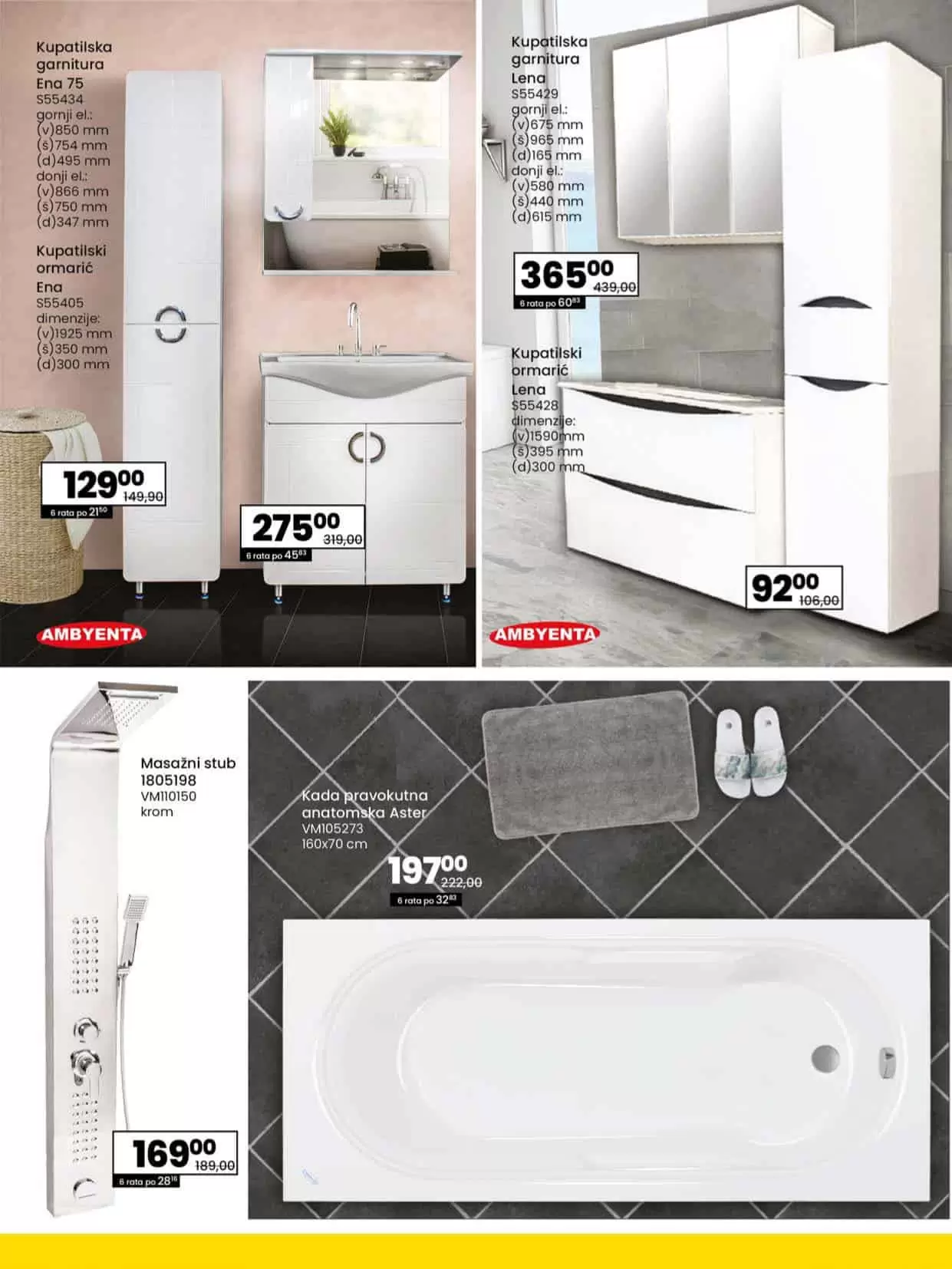 sve za kupailo, kupatilski namjestaj, we skoljka