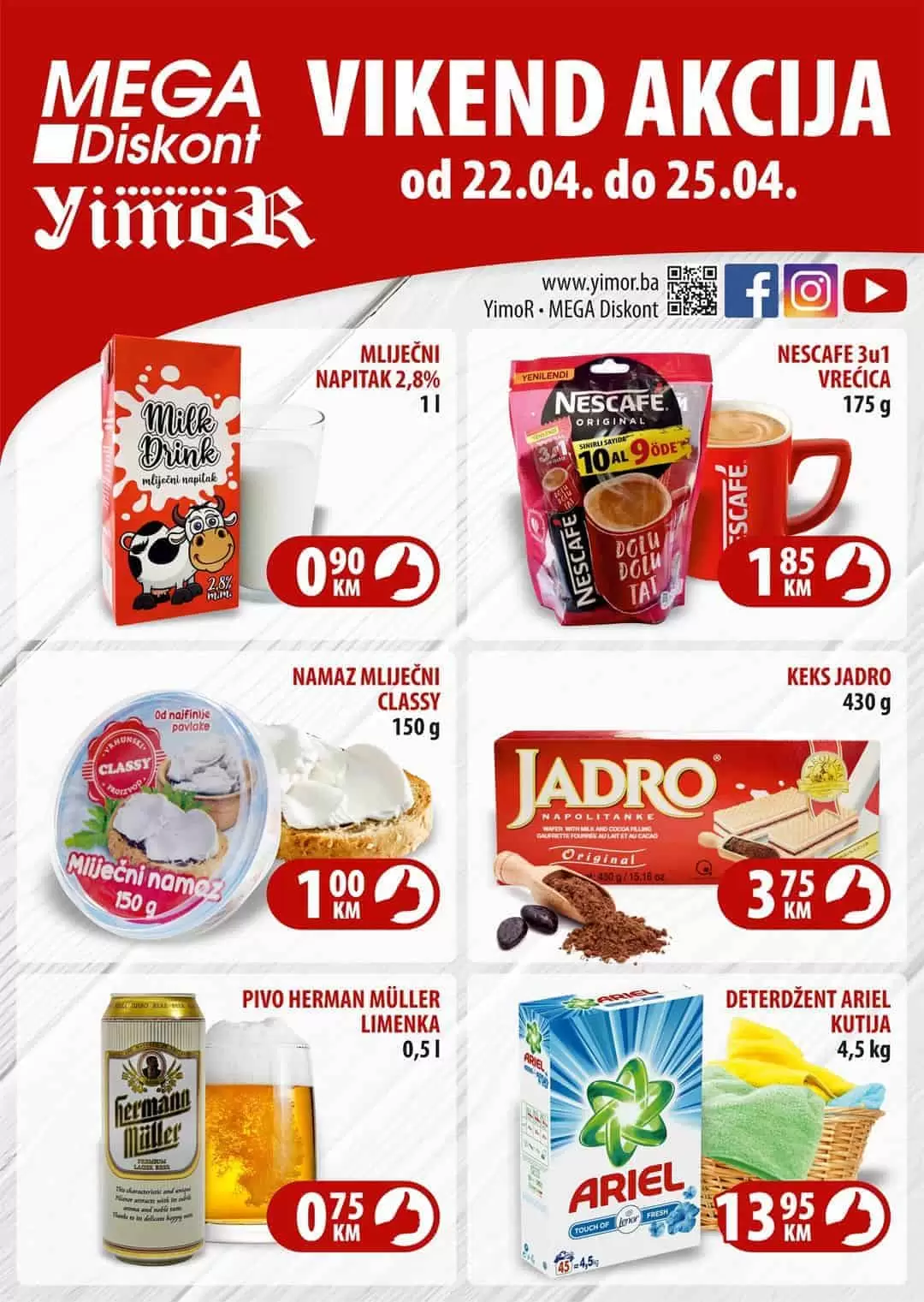 mega diskont super akcija. mega doskont snizenje. yimor super cijene. akcija. popusti. katalozi. kinder cokolada. kinder jaje/ 