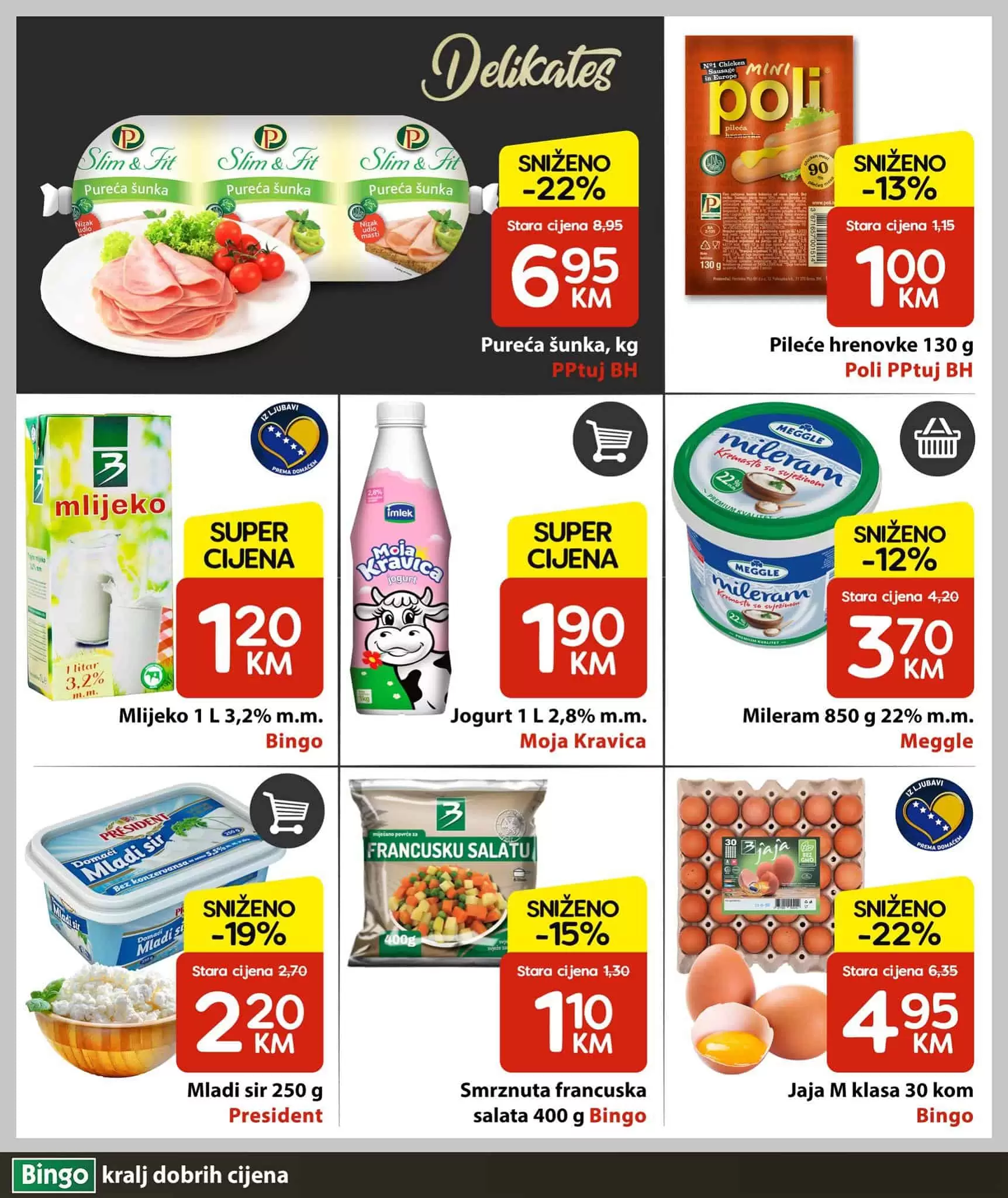 Bingo super akcija. bingo kljad dobrih cijena. snizeno. akcija. popust.