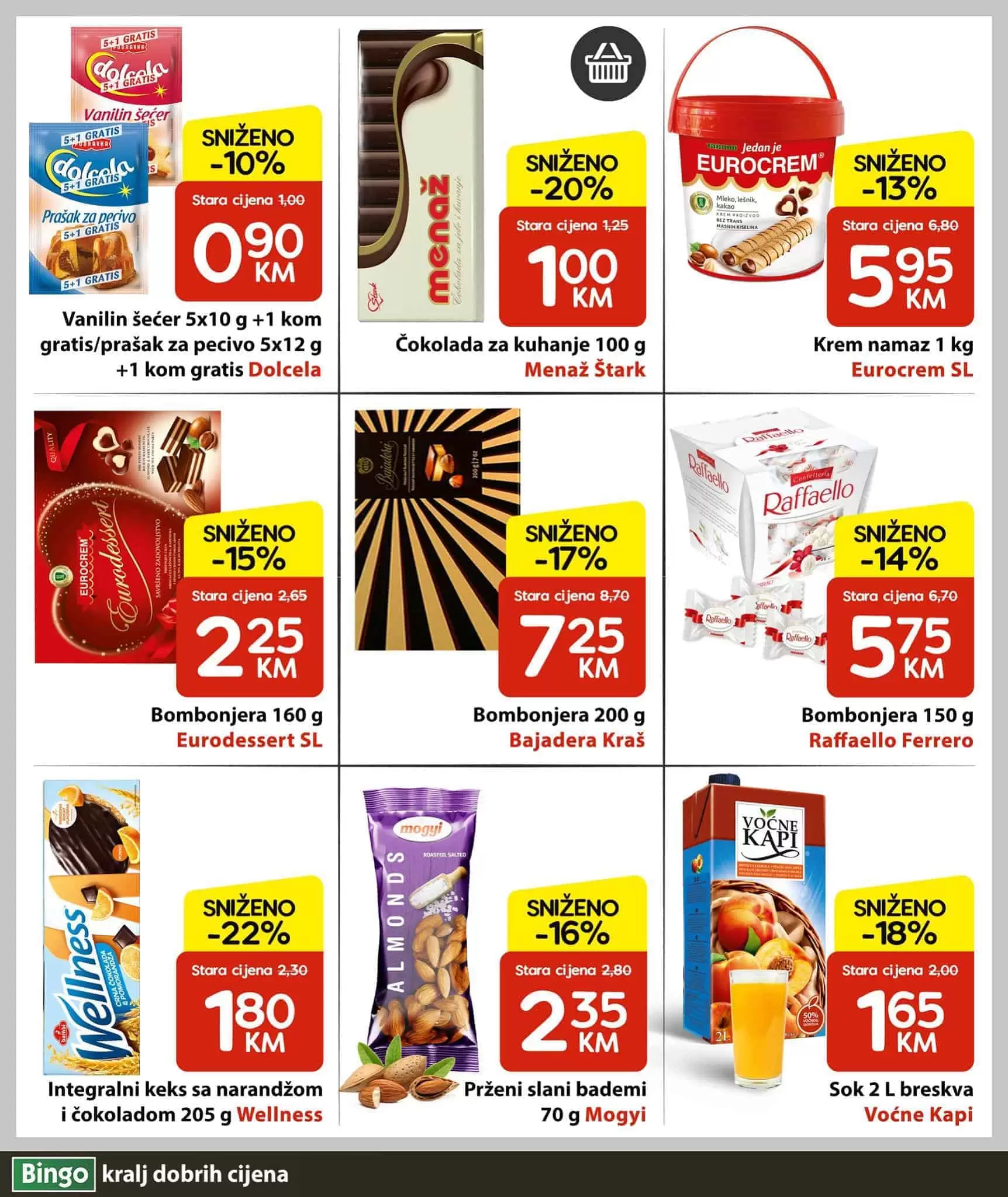 Bingo super akcija. bingo kljad dobrih cijena. snizeno. akcija. popust.