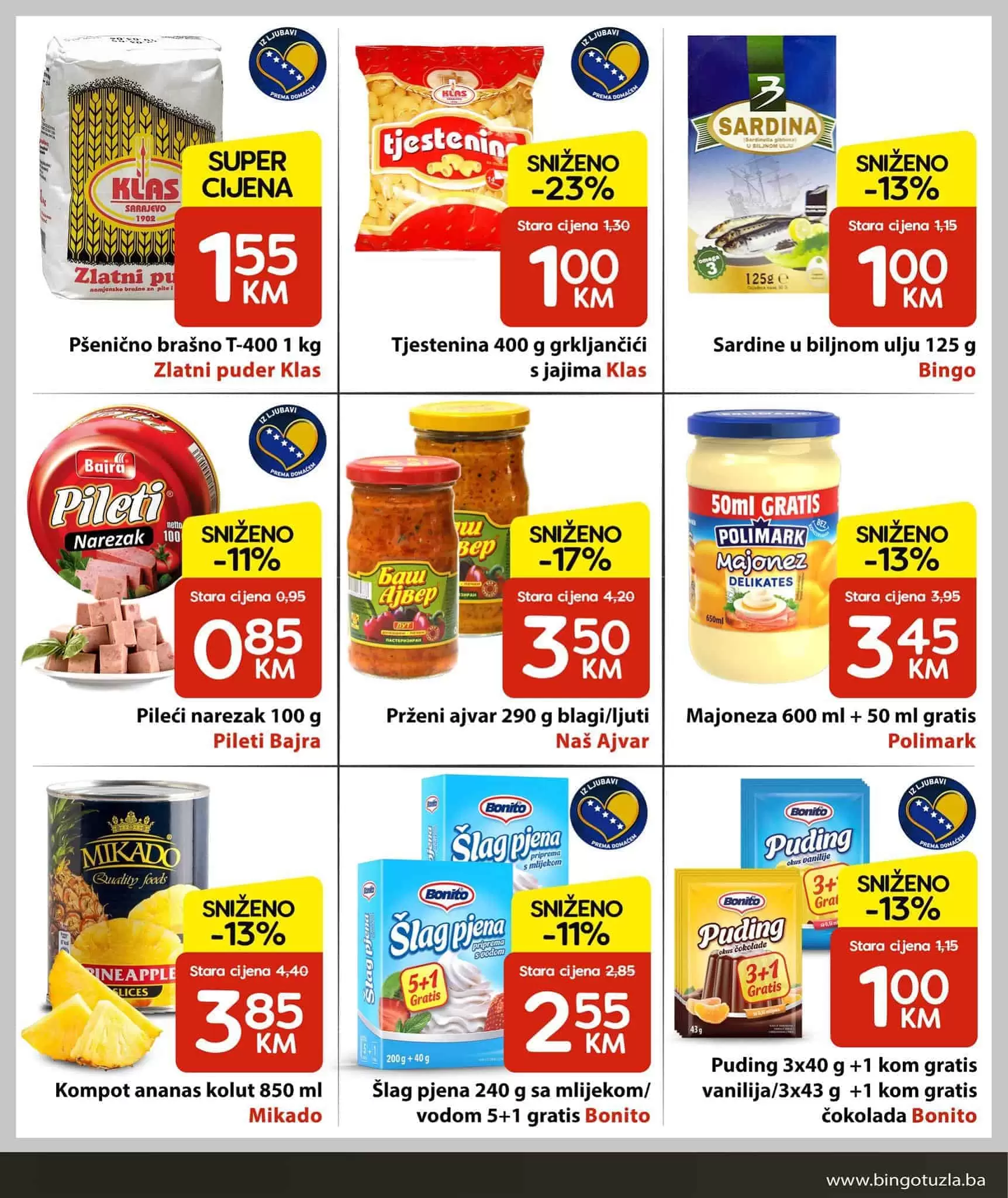 Bingo super akcija. bingo kljad dobrih cijena. snizeno. akcija. popust.