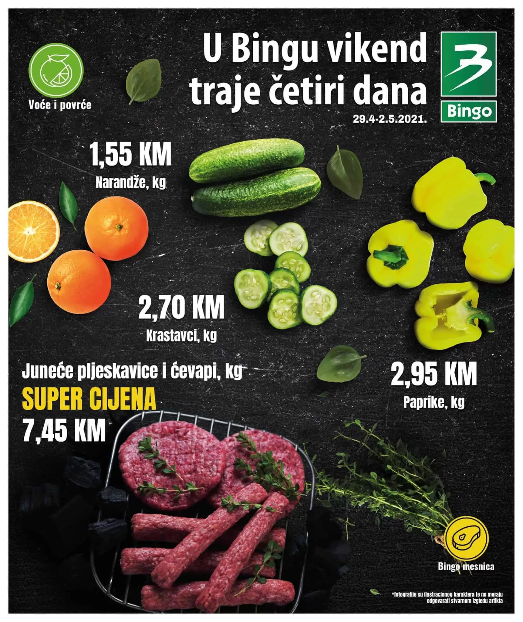 Bingo super akcija. bingo kljad dobrih cijena. snizeno. akcija. popust.