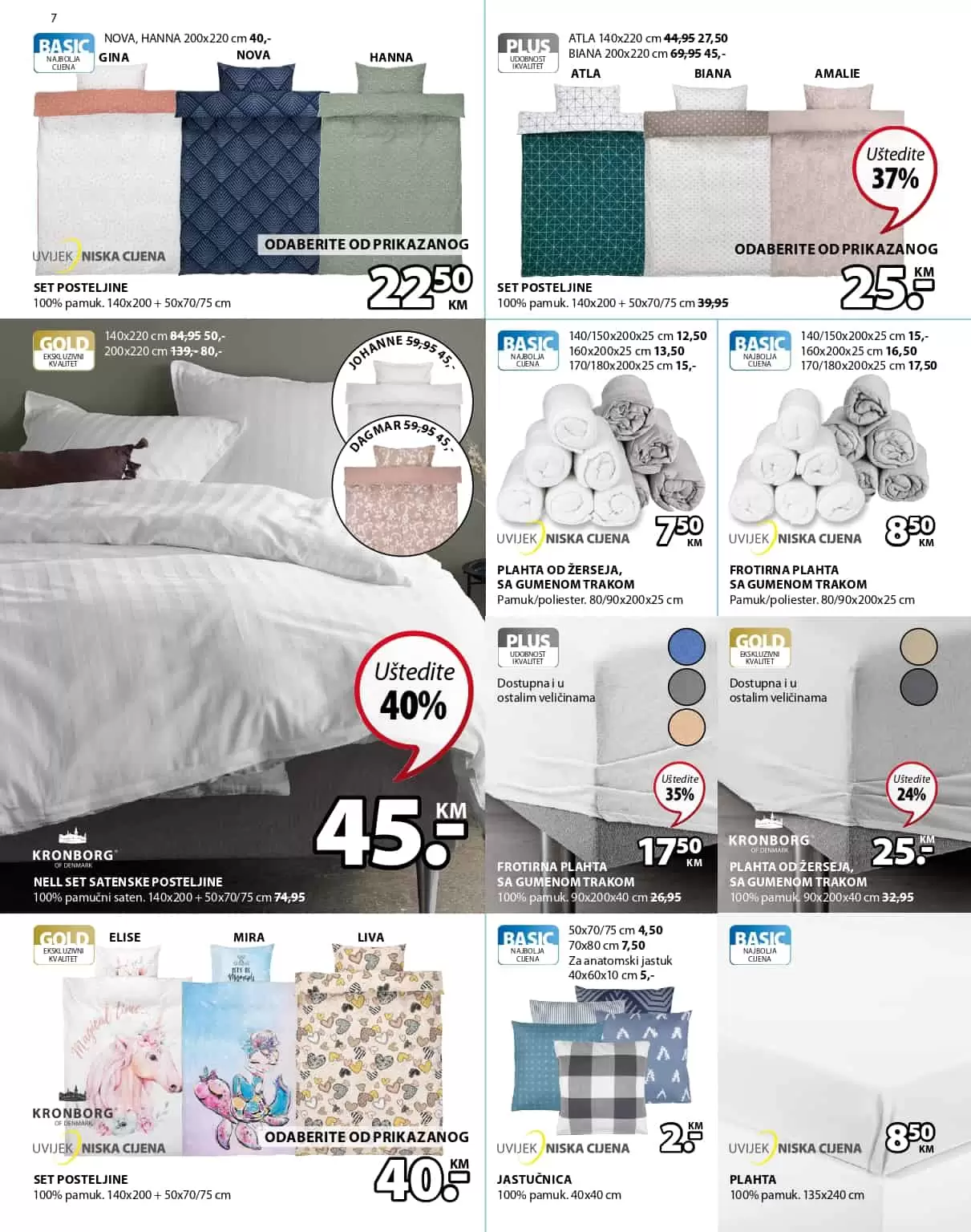 Jysk akcijski katalog. letak. snizeno. snizenje. popust. usteda. usteda novca. 