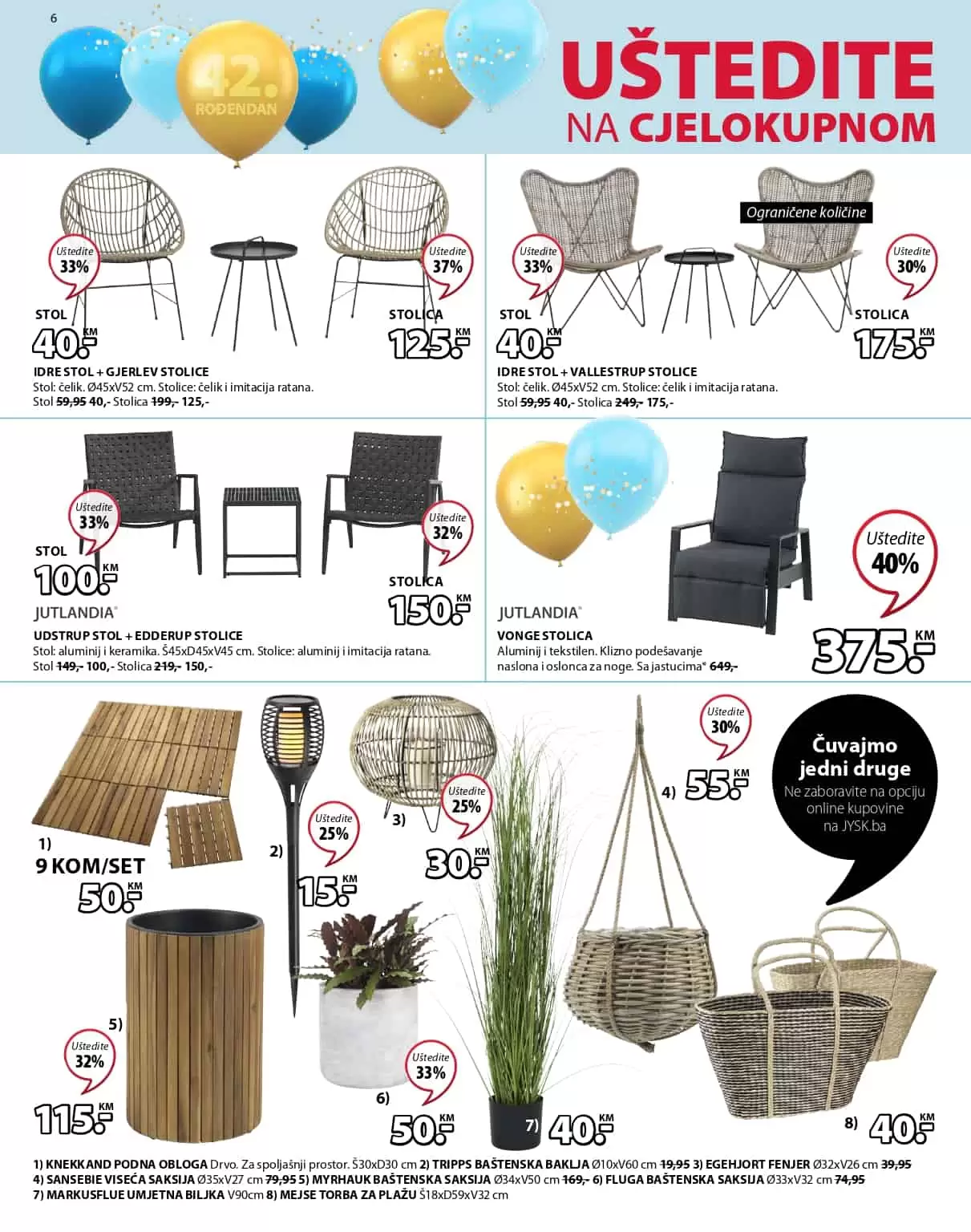 Jysk akcijski katalog. letak. snizeno. snizenje. popust. usteda. usteda novca.