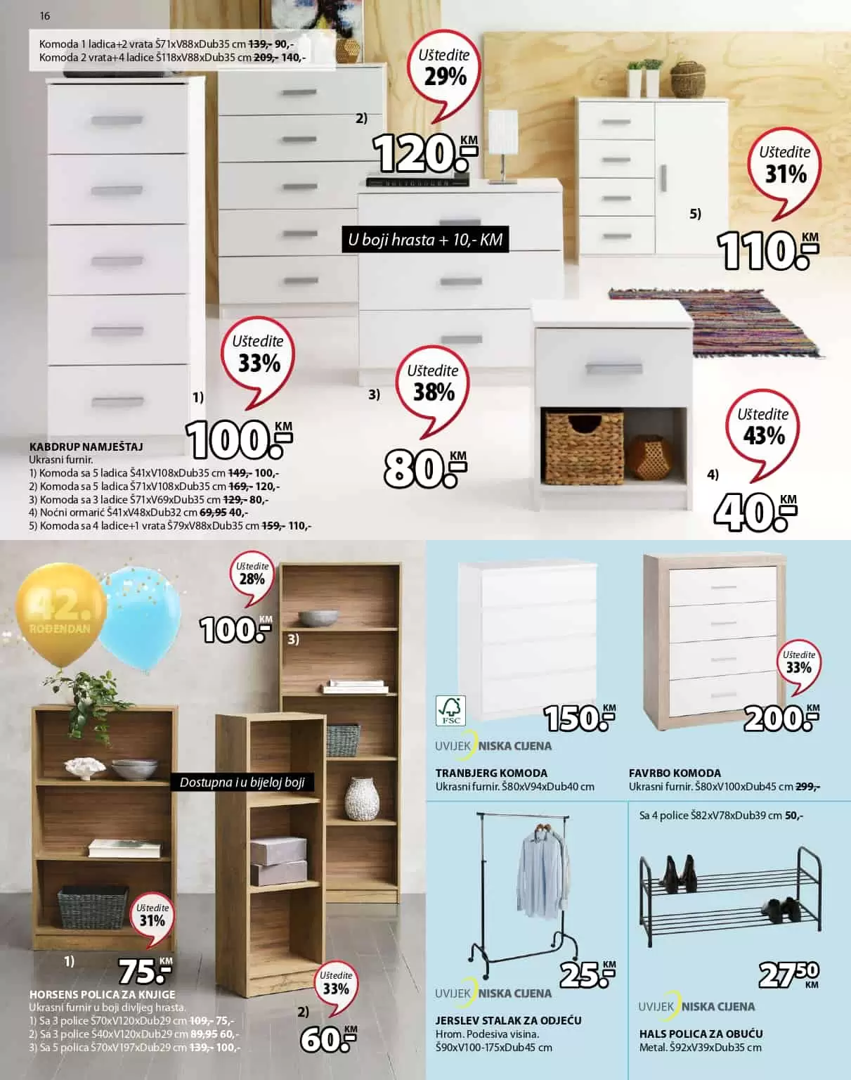 Jysk akcijski katalog. letak. snizeno. snizenje. popust. usteda. usteda novca.