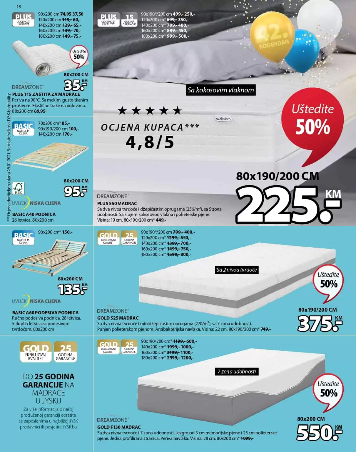 Jysk akcijski katalog. letak. snizeno. snizenje. popust. usteda. usteda novca.