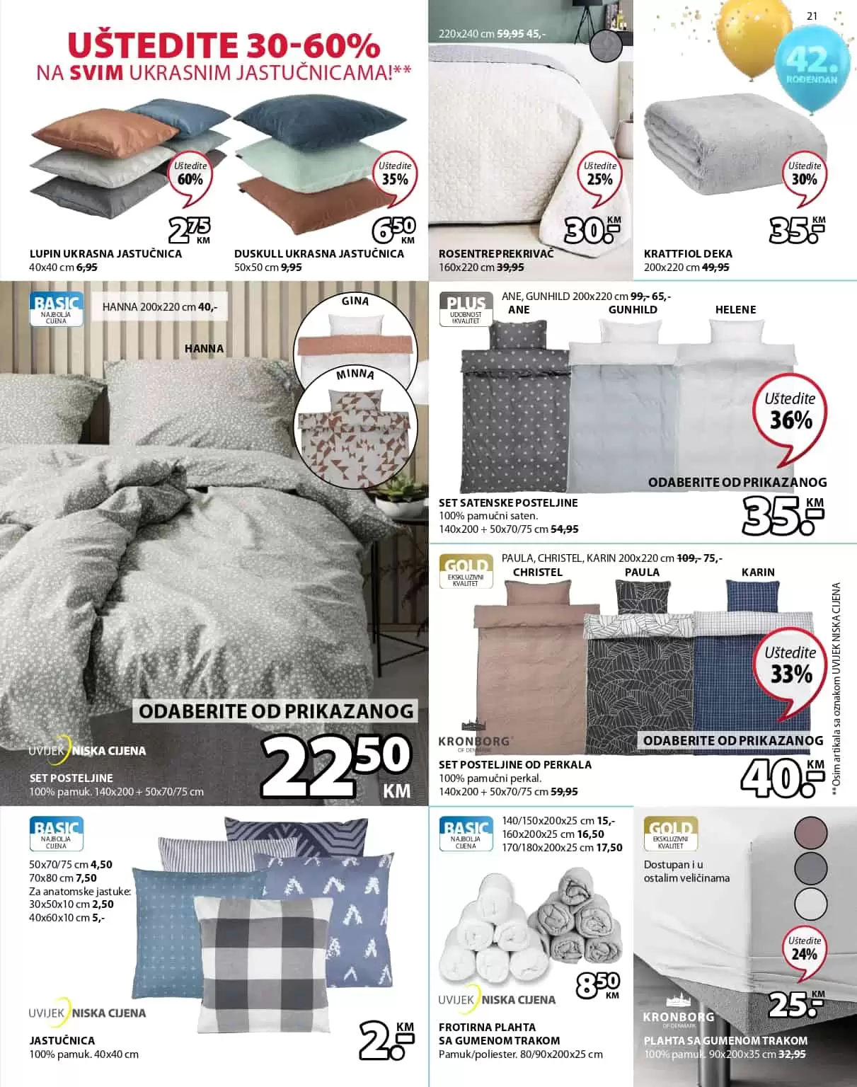 Jysk akcijski katalog. letak. snizeno. snizenje. popust. usteda. usteda novca.