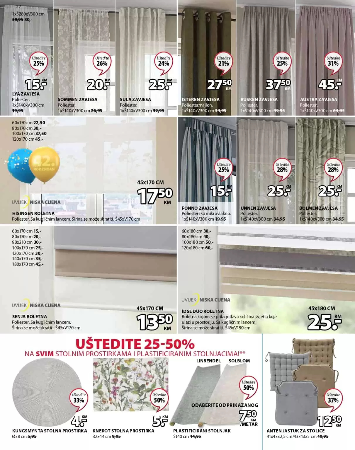 Jysk akcijski katalog. letak. snizeno. snizenje. popust. usteda. usteda novca.