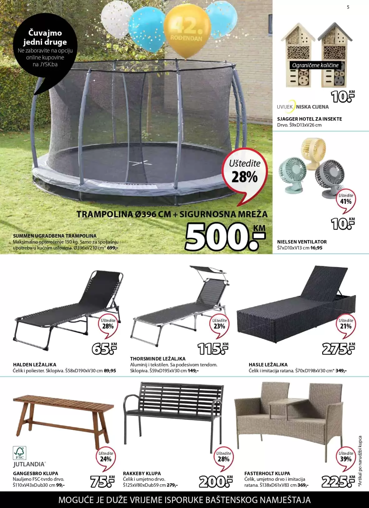 Jysk akcijski katalog. letak. snizeno. snizenje. popust. usteda. usteda novca. 