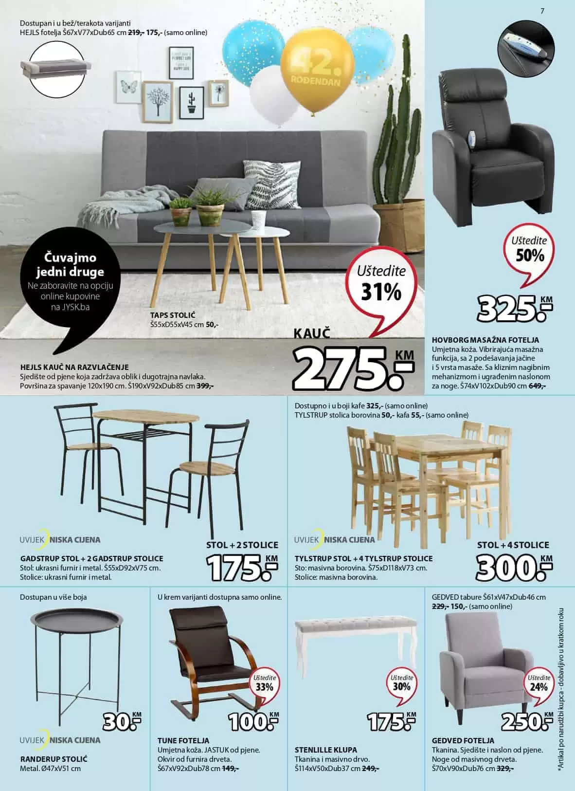 JYSK akcijski katalog. snizenje. popust. akcija. popusti. online kupovina. covid 19. korona virus. 