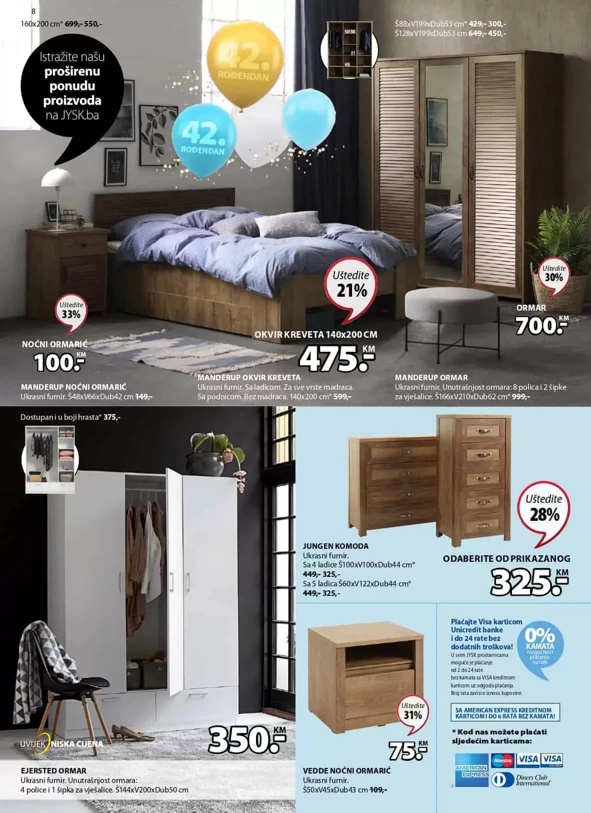 Jysk akcijski katalog. letak. snizeno. snizenje. popust. usteda. usteda novca. 