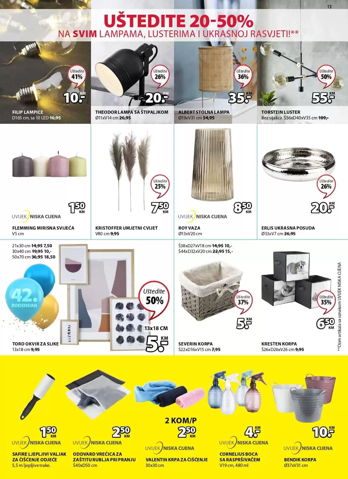 Jysk akcijski katalog. letak. snizeno. snizenje. popust. usteda. usteda novca. 