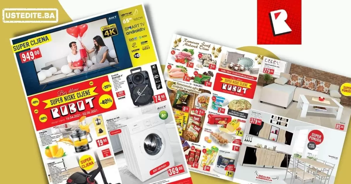 Robot akcijski katalog. robot katalog. kataloska akcija. snizenje. popust.