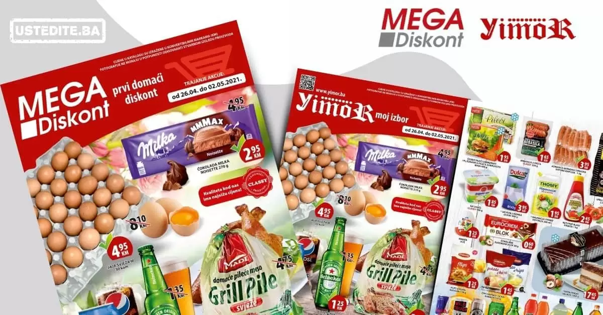mega diskont super akcija. mega doskont snizenje. yimor super cijene. akcija. popusti. katalozi. najbolje cijene bez dileme