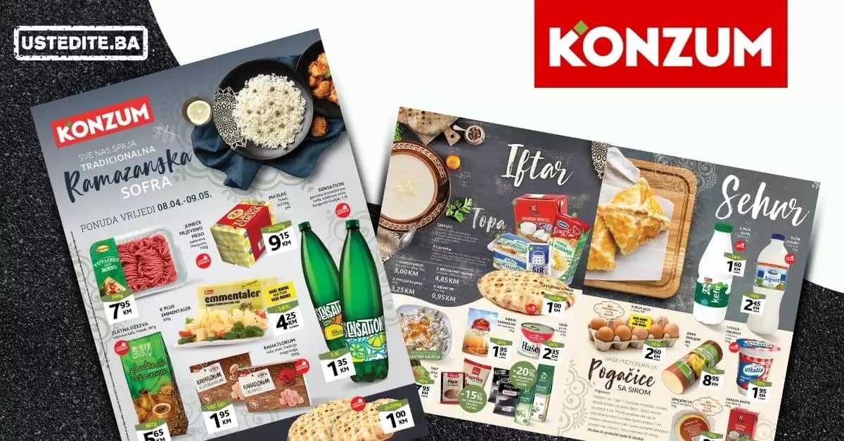 Konzum akcijski katalog. konzum snizenje. konzum akcija. snizeno. popust. katalog.