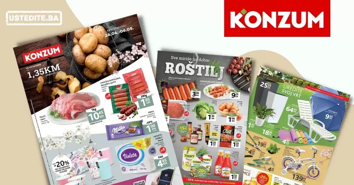 konzum. konzum kataloz. konzum snizenje. akcija. popust.