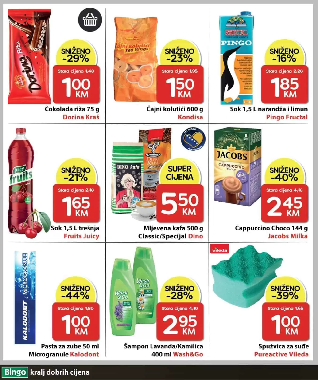 Bingo super akcija. bingo kljad dobrih cijena. snizeno. akcija. popust.