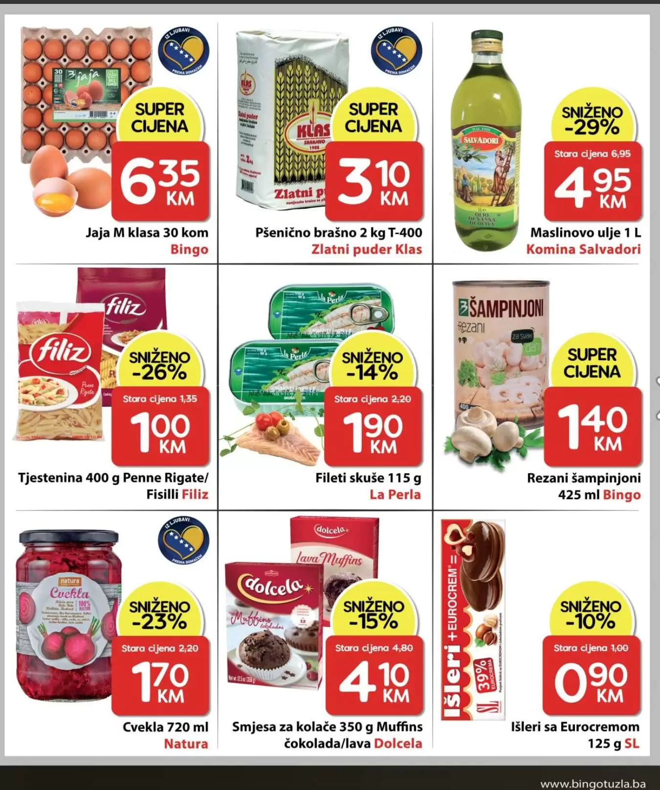 Bingo super akcija. bingo kljad dobrih cijena. snizeno. akcija. popust. 