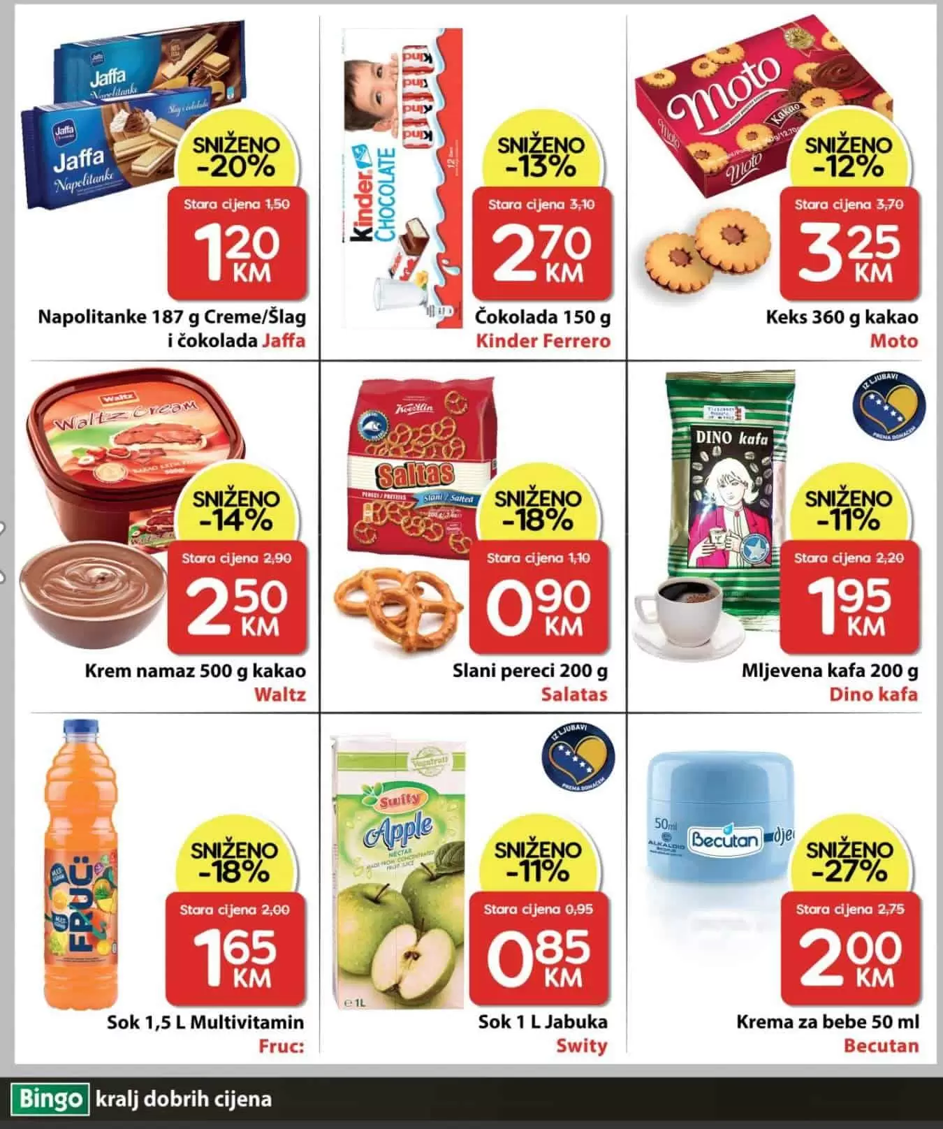 Bingo super akcija. bingo kljad dobrih cijena. snizeno. akcija. popust. 