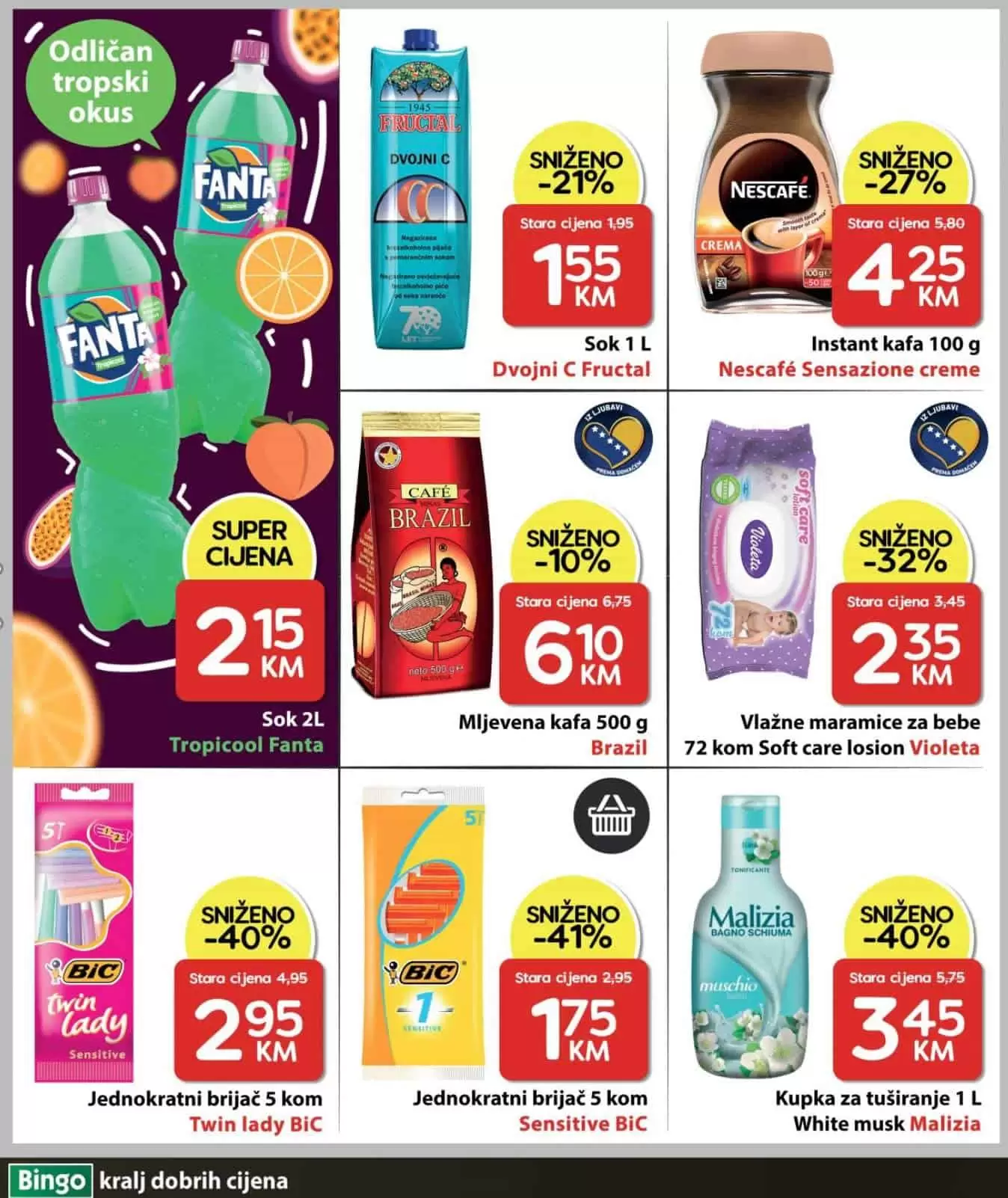 Bingo super akcija. bingo kljad dobrih cijena. snizeno. akcija. popust. 