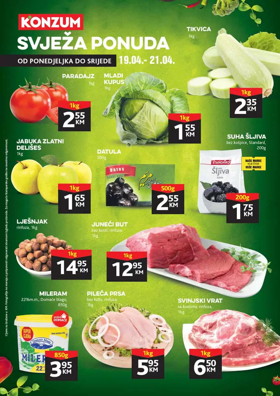 Konzum akcijski katalog. korona virus. snizenje. akcija. popusti. snizeno. 