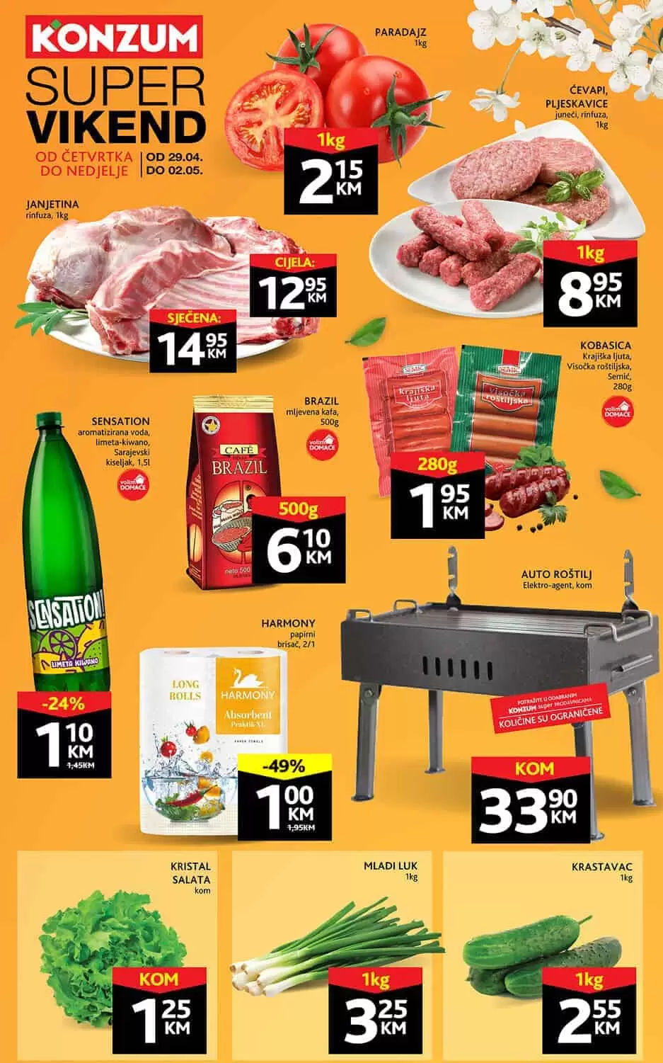 Konzum akcijski katalog. korona virus. snizenje. akcija. popusti. snizeno.