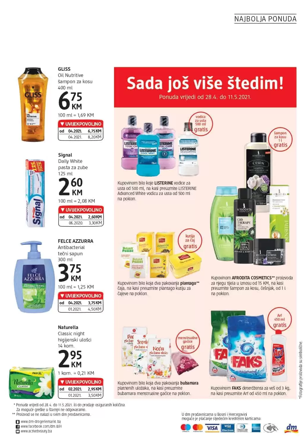 dm-akcijski-katalog cm cosmetic market. bingo. konzum. amko.
