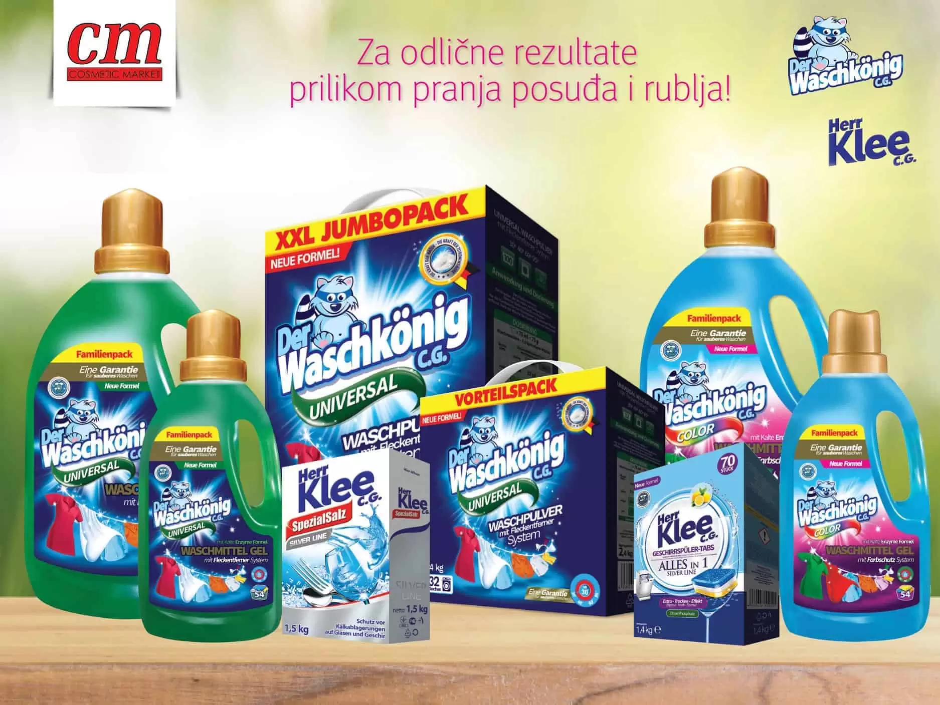 Waschkönig deterdžente volimo jer se odlikuju vrlo dobrom topljivošću u vodi i ugodnim intenzivnim mirisom. Uz to, uklanja mrlje s visokom efikasnošću, a istovremeno je siguran za boje. Potražite Waschkönig u cm-u po odličnim cijenama!