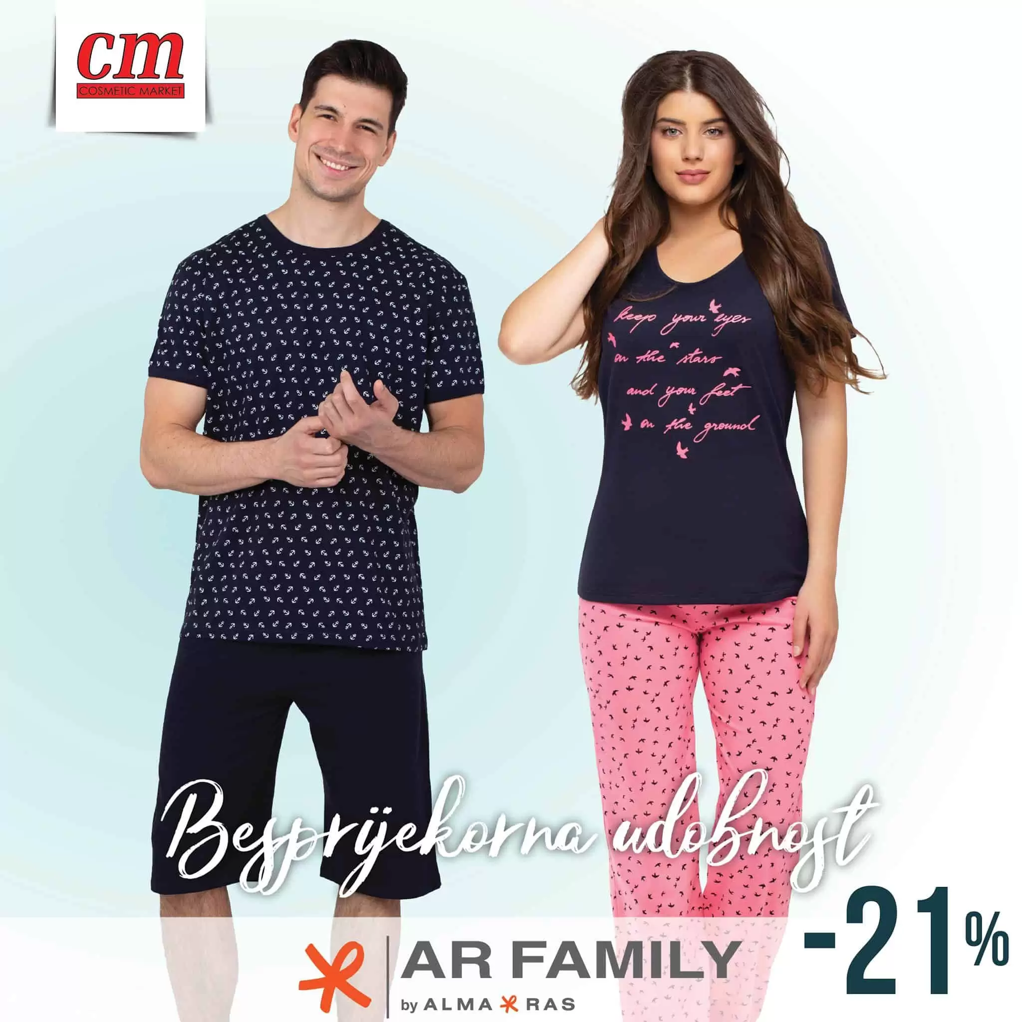 AR Family by Alma Ras! Iskoristite praznično sniženje od -21% i potražite odabrane modele donjeg rublja i pidžama za sebe i vaše najmilije. Mekani i kvalitetni materijali, fantastični krojevi ovog brenda, sigurni smo, savršen su izbor za predstojeći praznik.