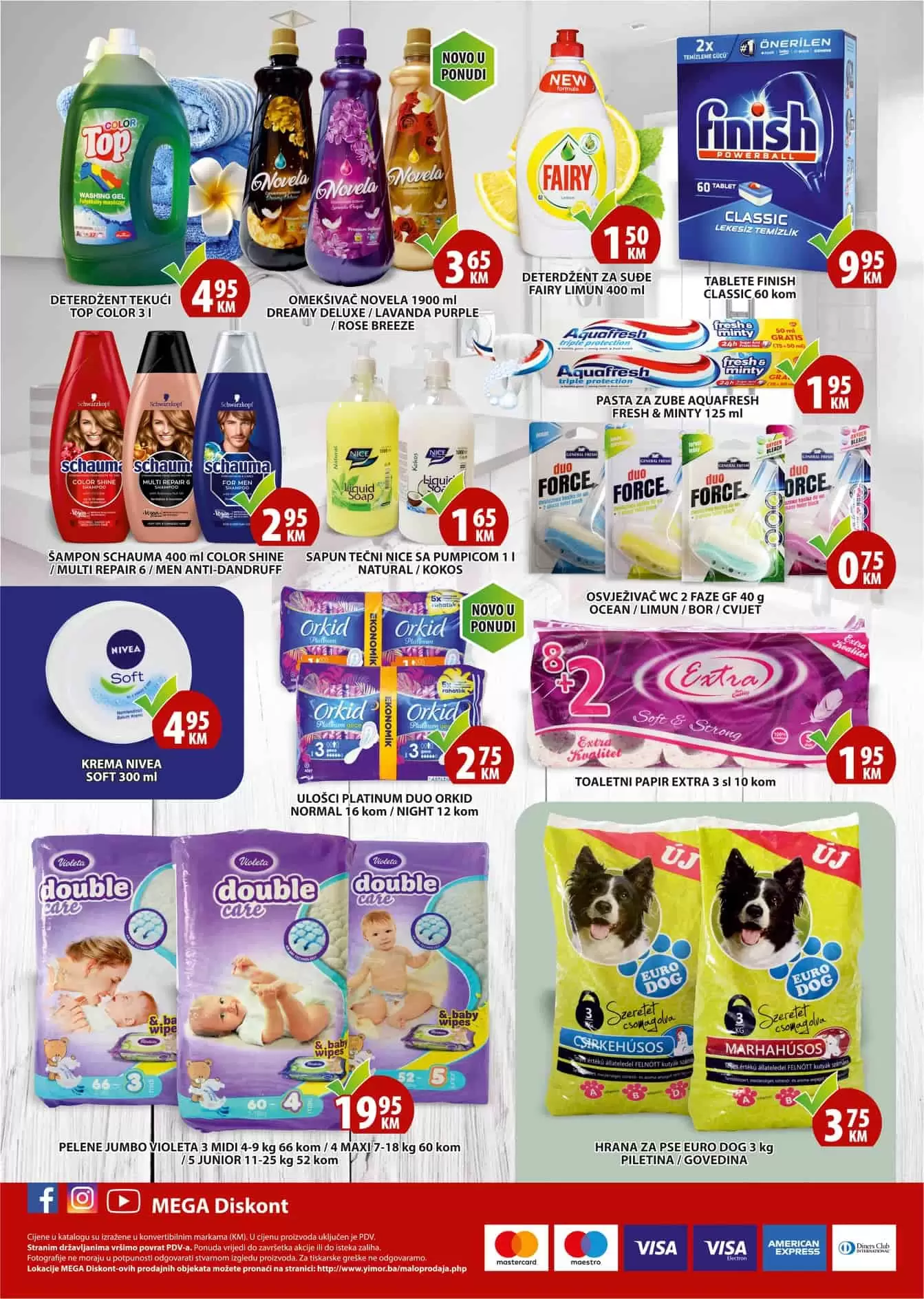 mega diskont super akcija. mega doskont snizenje. yimor super cijene. akcija. popusti. katalozi.