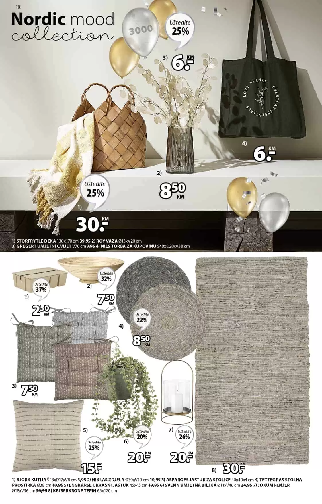 Jysk akcijski katalog. letak. snizeno. snizenje. popust. usteda. usteda novca. 