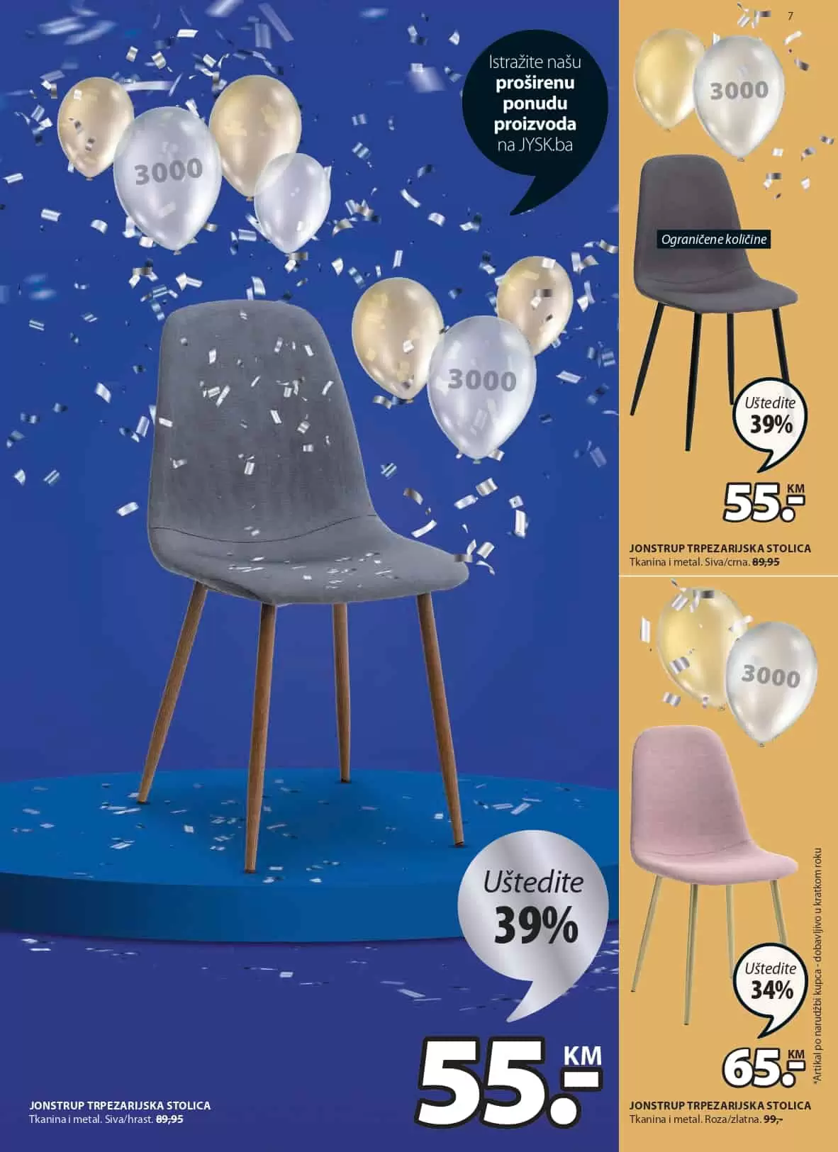 Jysk akcijski katalog. letak. snizeno. snizenje. popust. usteda. usteda novca.