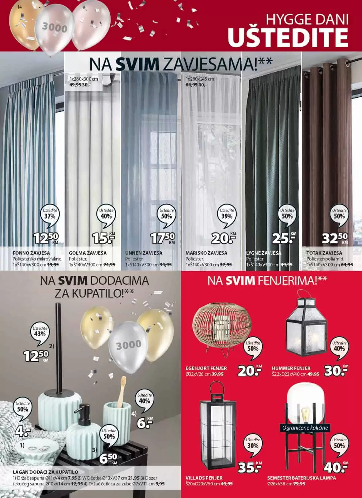 Jysk akcijski katalog. letak. snizeno. snizenje. popust. usteda. usteda novca. 