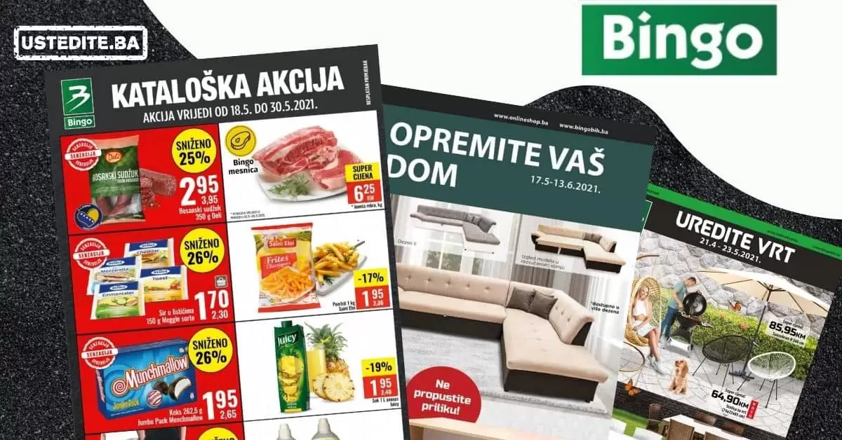 Bingo super akcija. bingo kljad dobrih cijena. snizeno. akcija. popust.