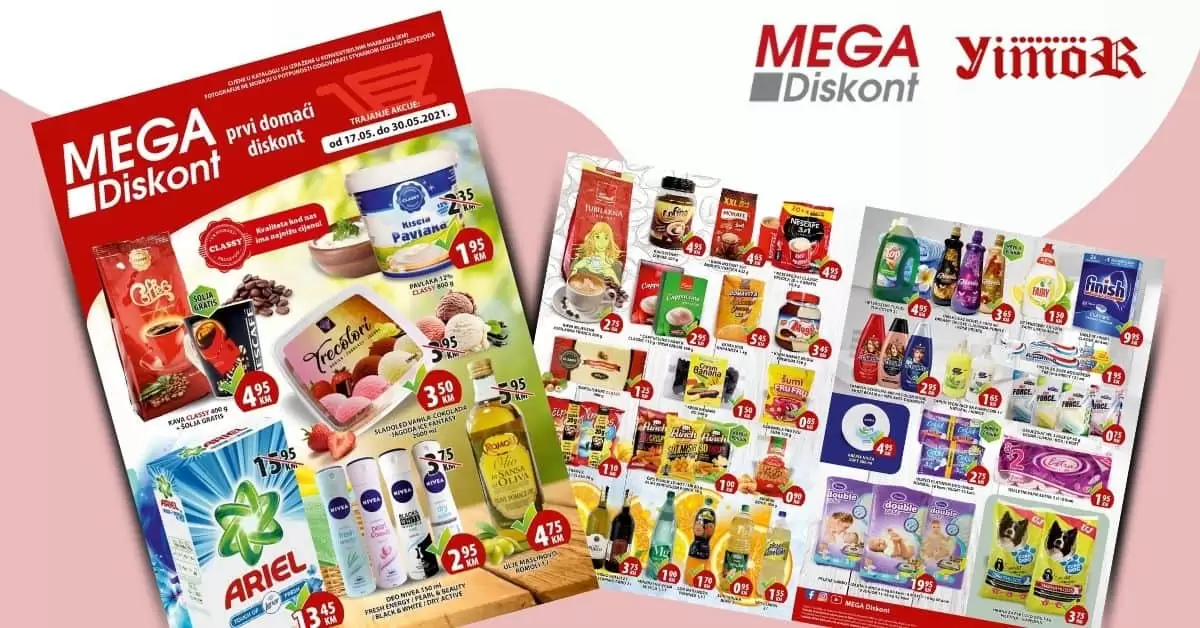 mega diskont super akcija. mega doskont snizenje. yimor super cijene. akcija. popusti. katalozi. najbolje cijene bez dileme