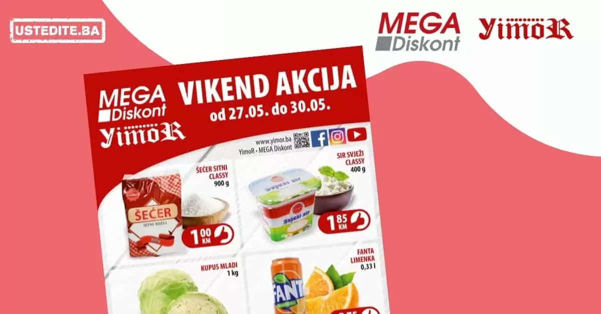 mega diskont super akcija. mega doskont snizenje. yimor super cijene. akcija. popusti. katalozi. najbolje cijene bez dileme
