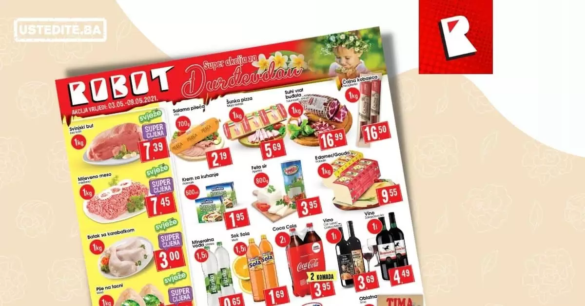 Robot akcijski katalog. robot katalog. kataloska akcija. snizenje. popust.