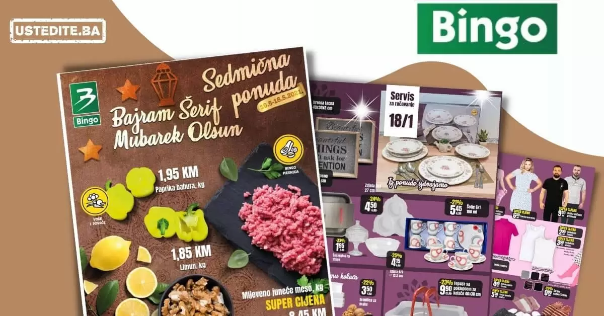 Bingo super akcija. bingo kljad dobrih cijena. snizeno. akcija. popust.