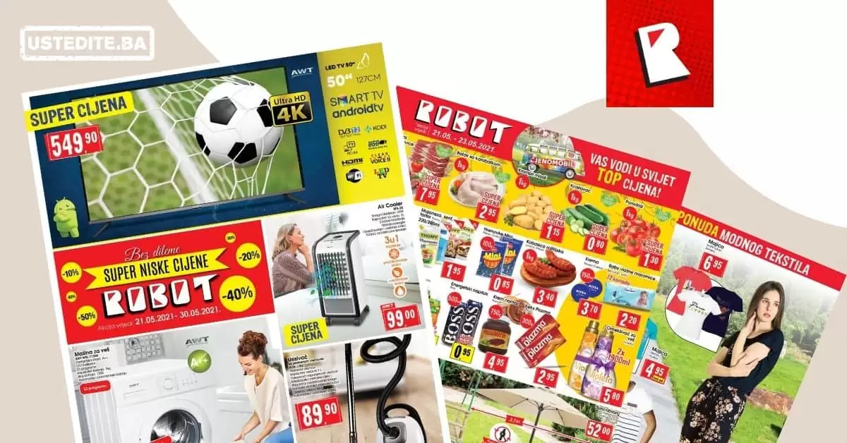 Robot akcijski katalog. snizenje. akcija. popust. snizeno.