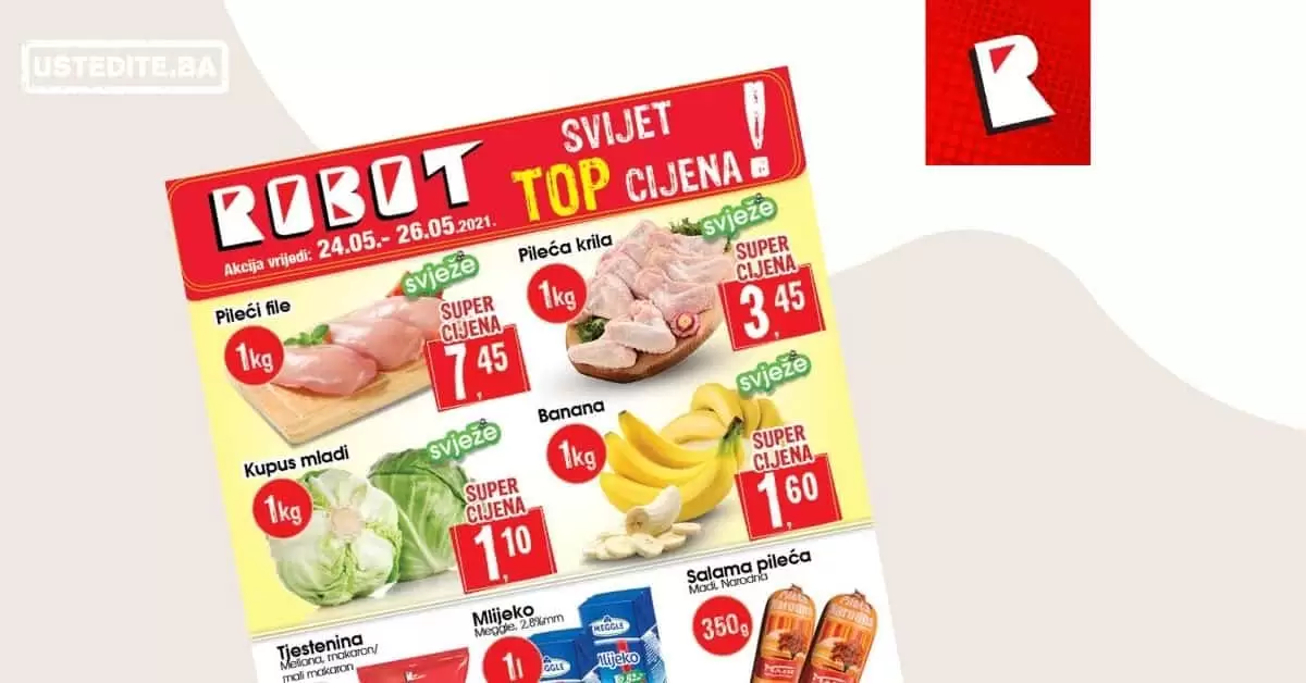 Robot akcijski katalog. snizenje. akcija. popust. snizeno.