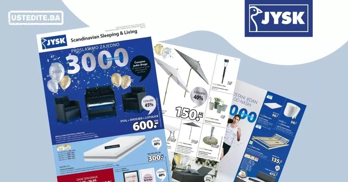 JYSK akcijski katalog. snizenje. popust. akcija. popusti. online kupovina. covid 19. korona virus.
