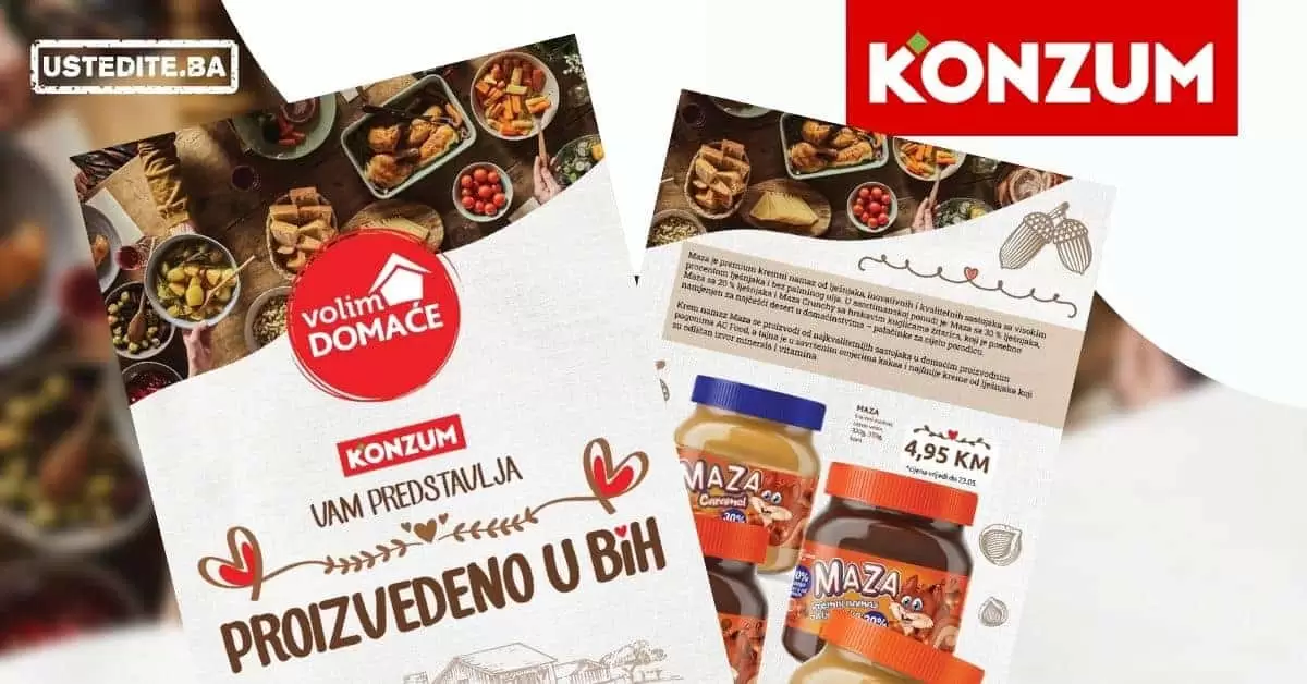 Konzum akcijski katalog. korona virus. snizenje. akcija. popusti. snizeno.