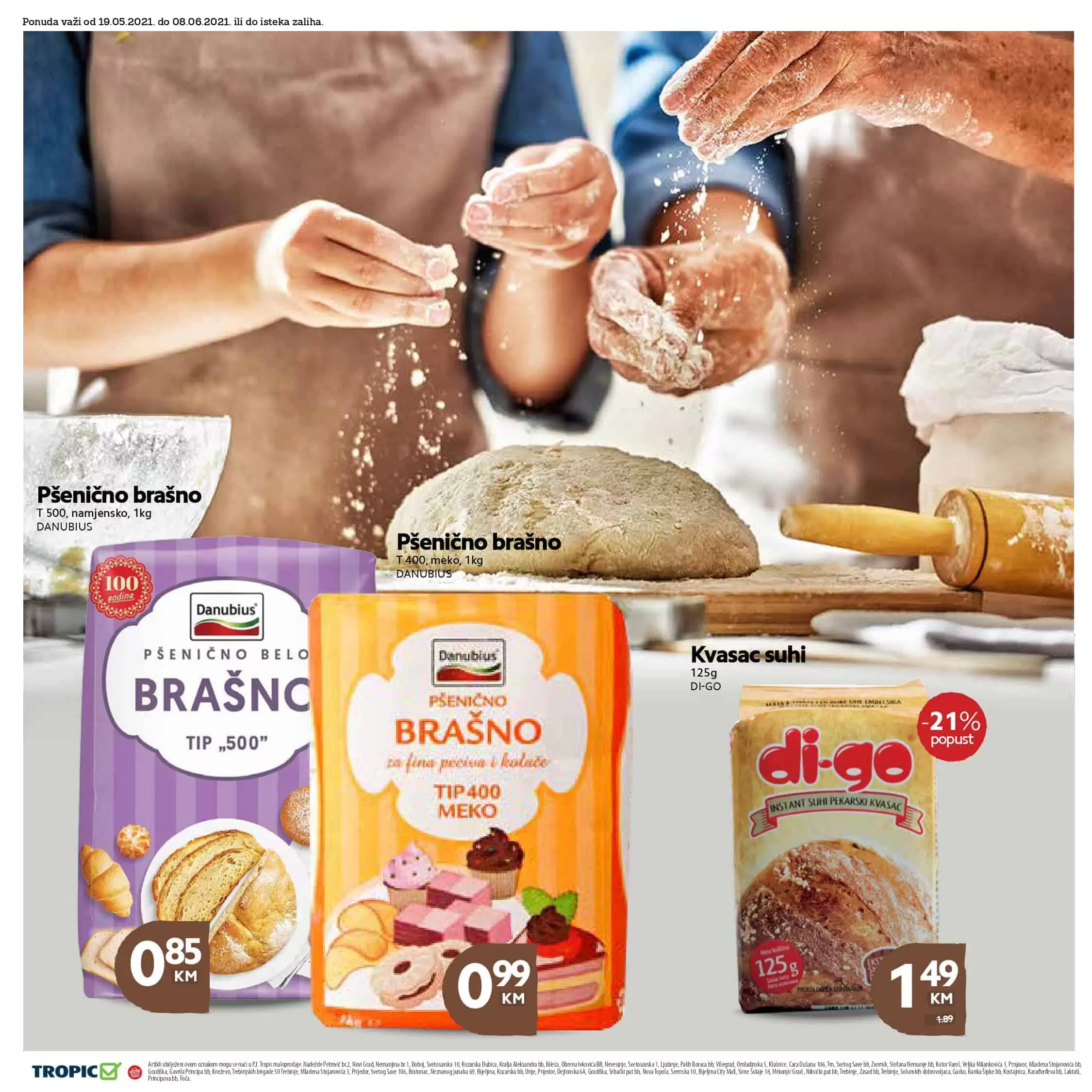 tropic, akcijski katalog tekstila. snizenje. akcije. popusti.