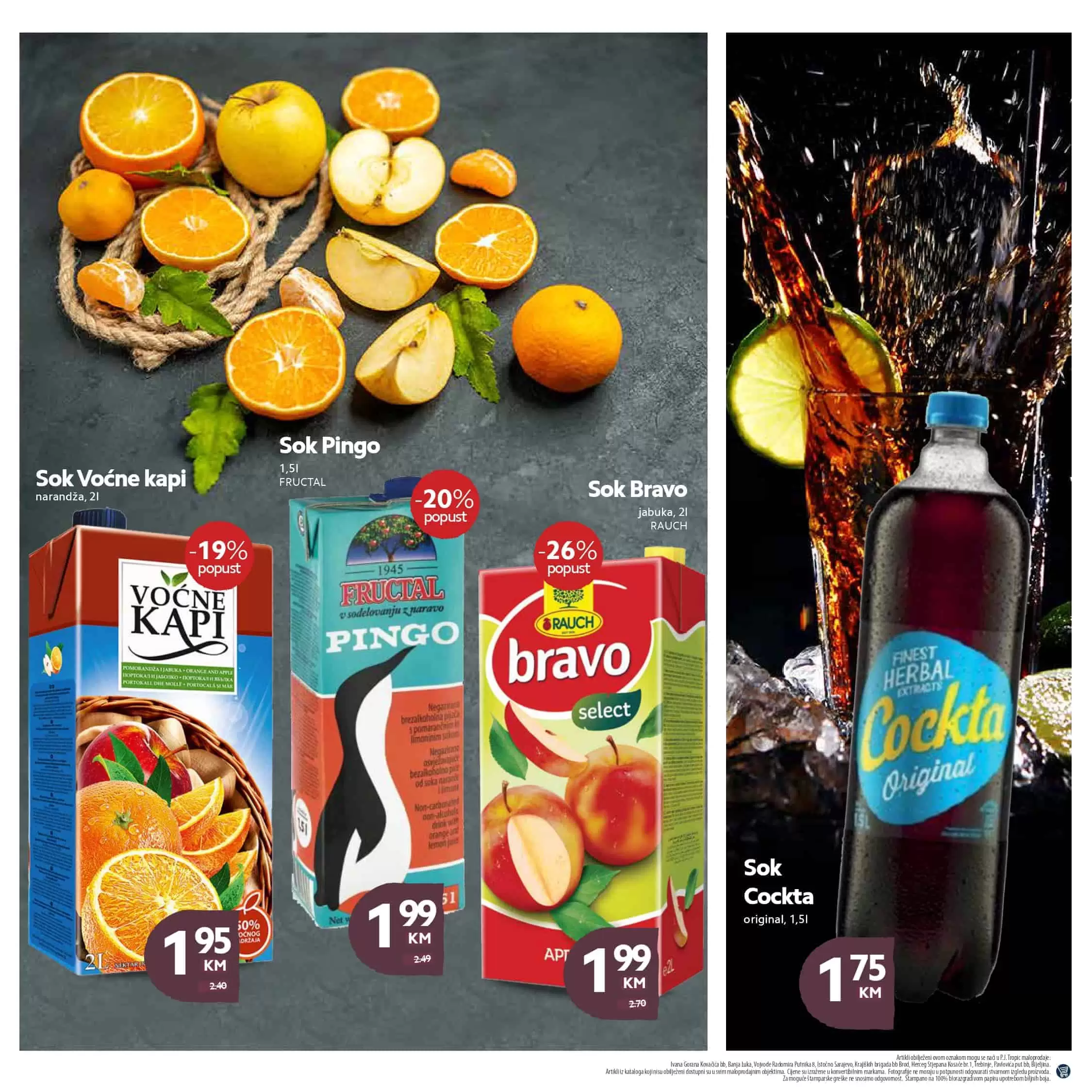 tropic, akcijski katalog tekstila. snizenje. akcije. popusti.