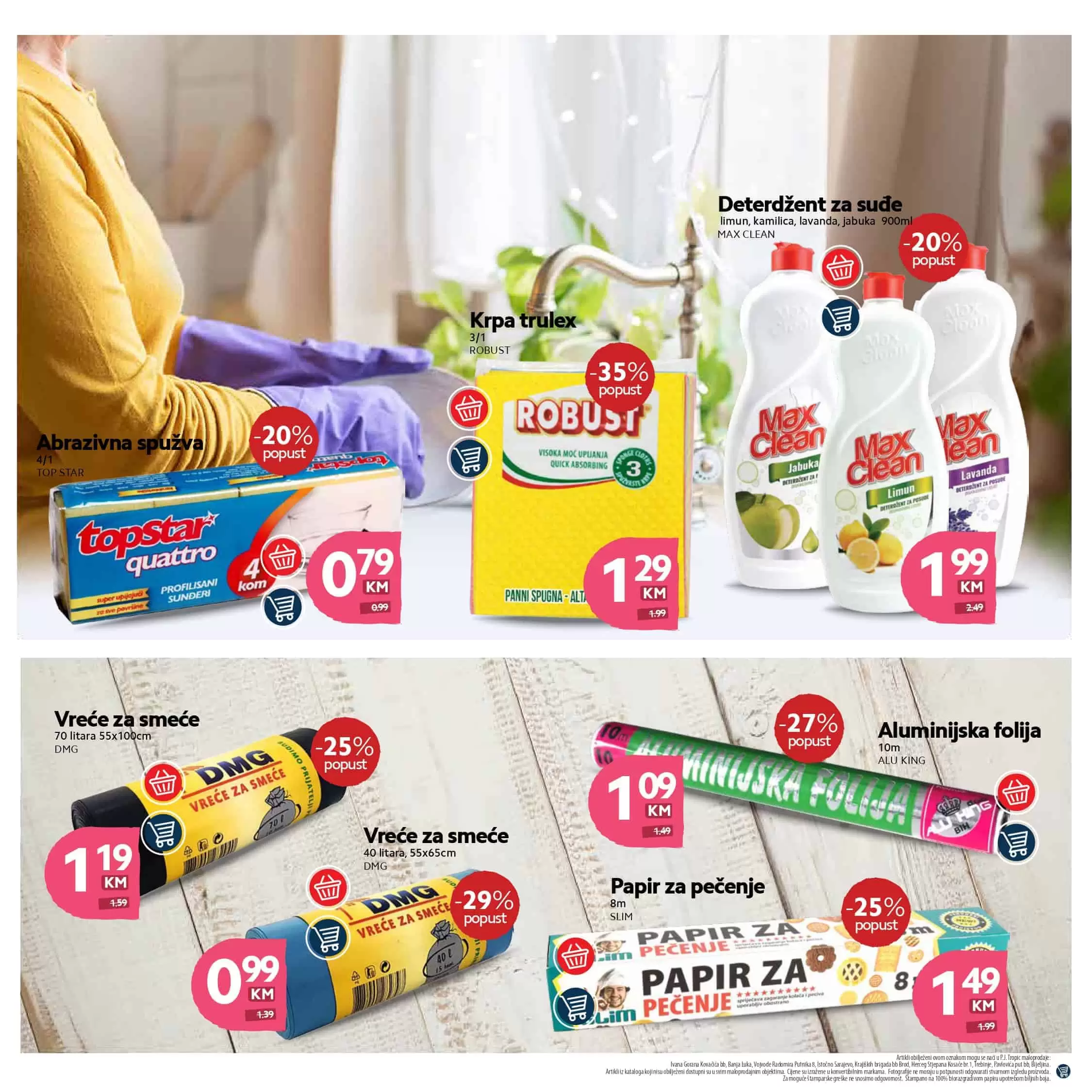 tropic, akcijski katalog tekstila. snizenje. akcije. popusti.