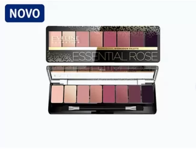 Paleta sjena za oči, Eveline, Essential Rose 8 nijansi 